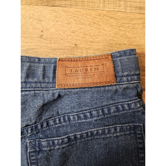 Lauren Ralph Lauren High Waisted Vintage Denim Jean Shorts Size 2P Cargo Preppy - Picture 6 of 8